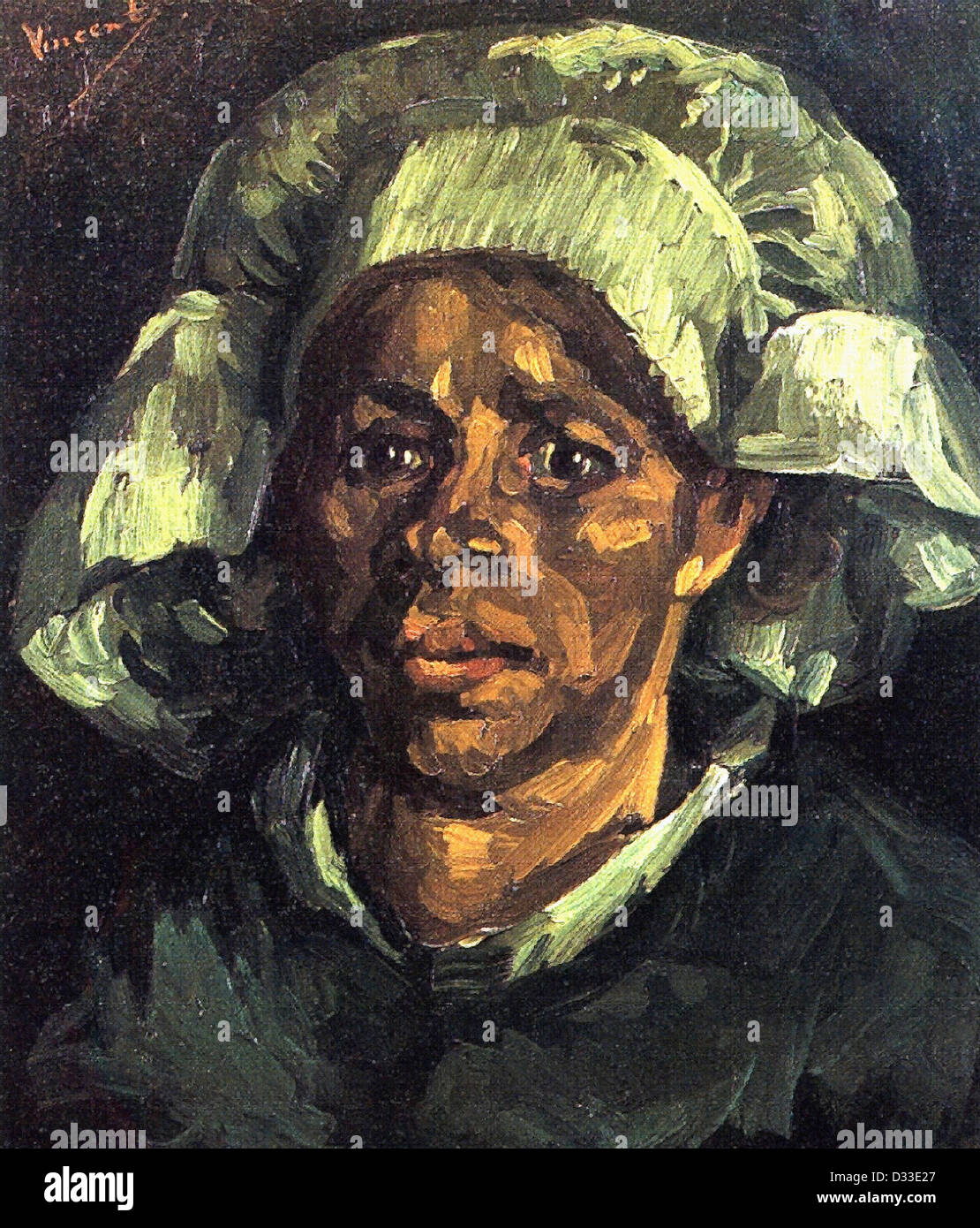 Vincent van Gogh : Paysanne, Portrait de Gordina de Groot. 1885. Huile sur toile. Collection privée. Le réalisme. Banque D'Images