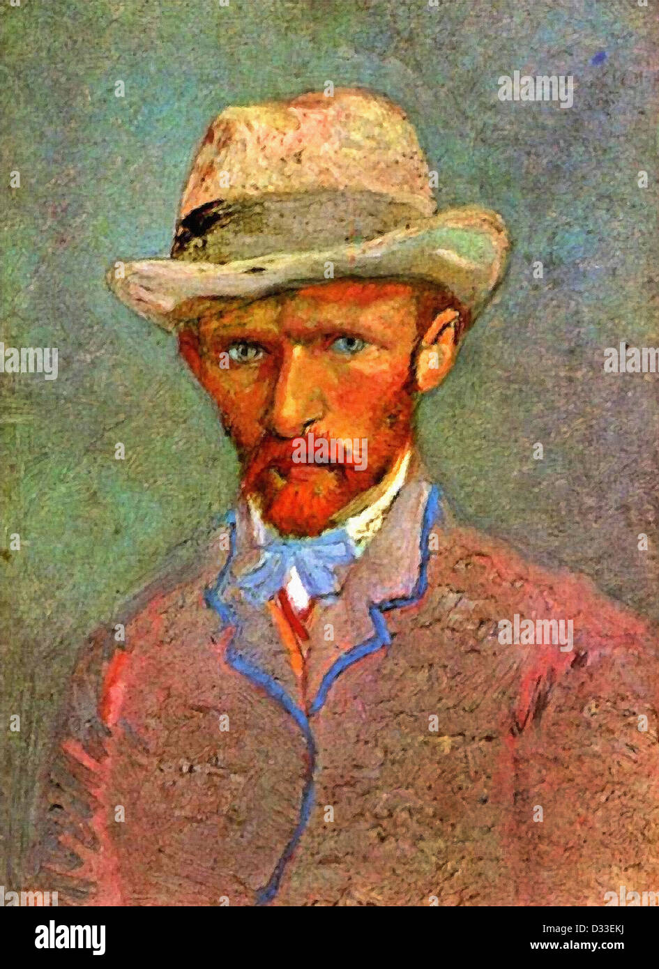 Vincent van Gogh : autoportrait. 1887. Huile sur toile. Van Gogh Museum, Amsterdam, Pays-Bas. Le postimpressionnisme. Banque D'Images