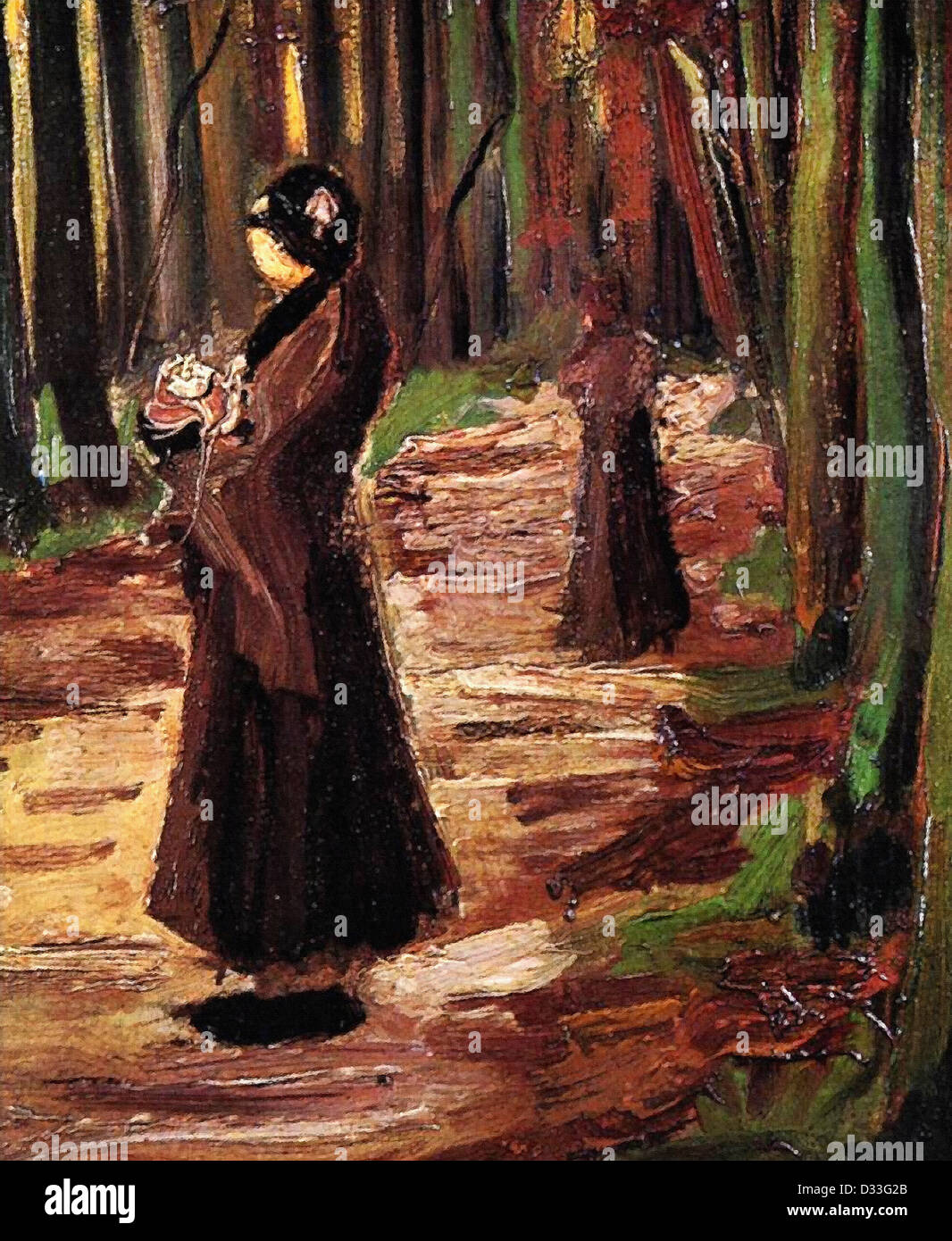 Vincent van Gogh : deux femmes dans les bois. 1882. Le réalisme. Collection privée. Lieu de création : Haag/Den Haag/La Haye/La Haye Banque D'Images