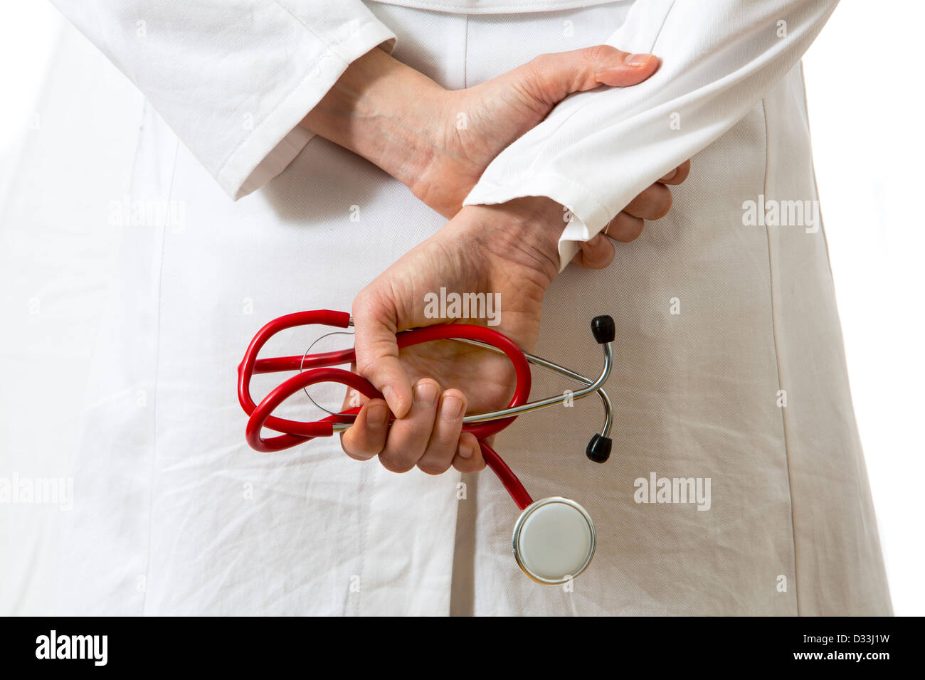 Image symbolique de la médecine. Femme médecin avec un stéthoscope. Banque D'Images