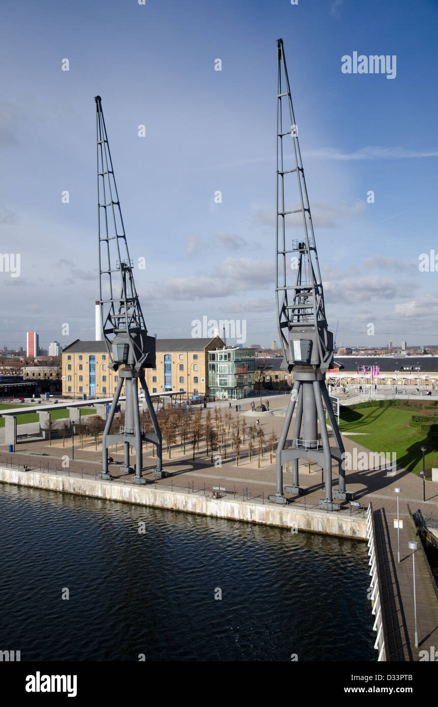 Stothert et Pitt grues dock au Royal Victoria Dock Banque D'Images