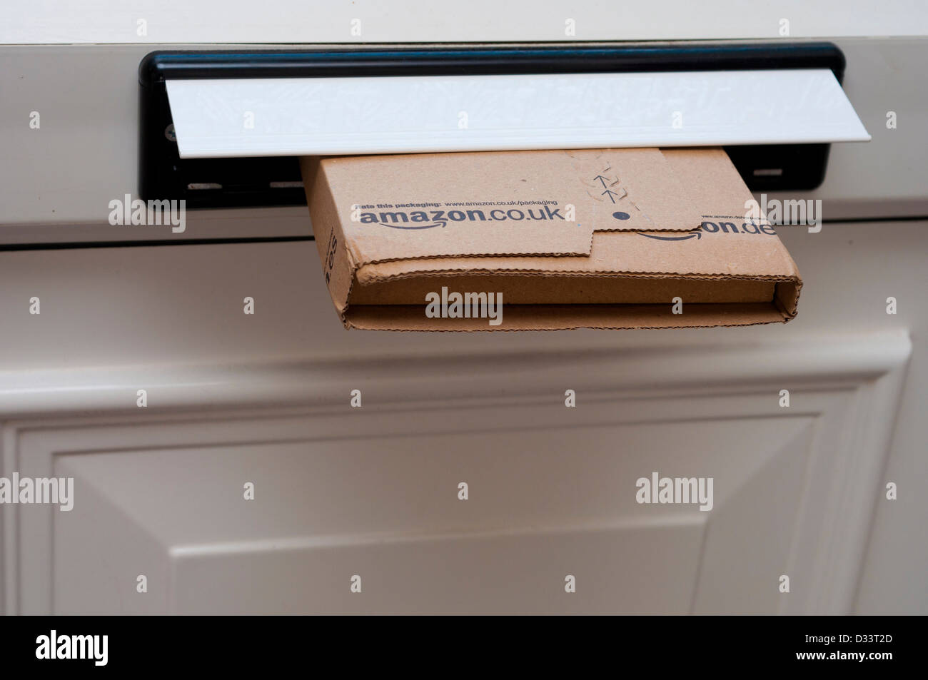 Amazon livraison de colis le magasinage en ligne. Banque D'Images