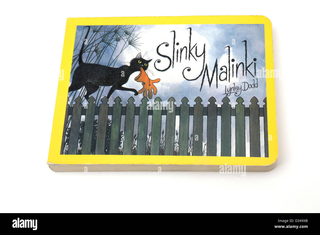 Livre pour enfants Slinky Malinki par Lynley Dodd Banque D'Images
