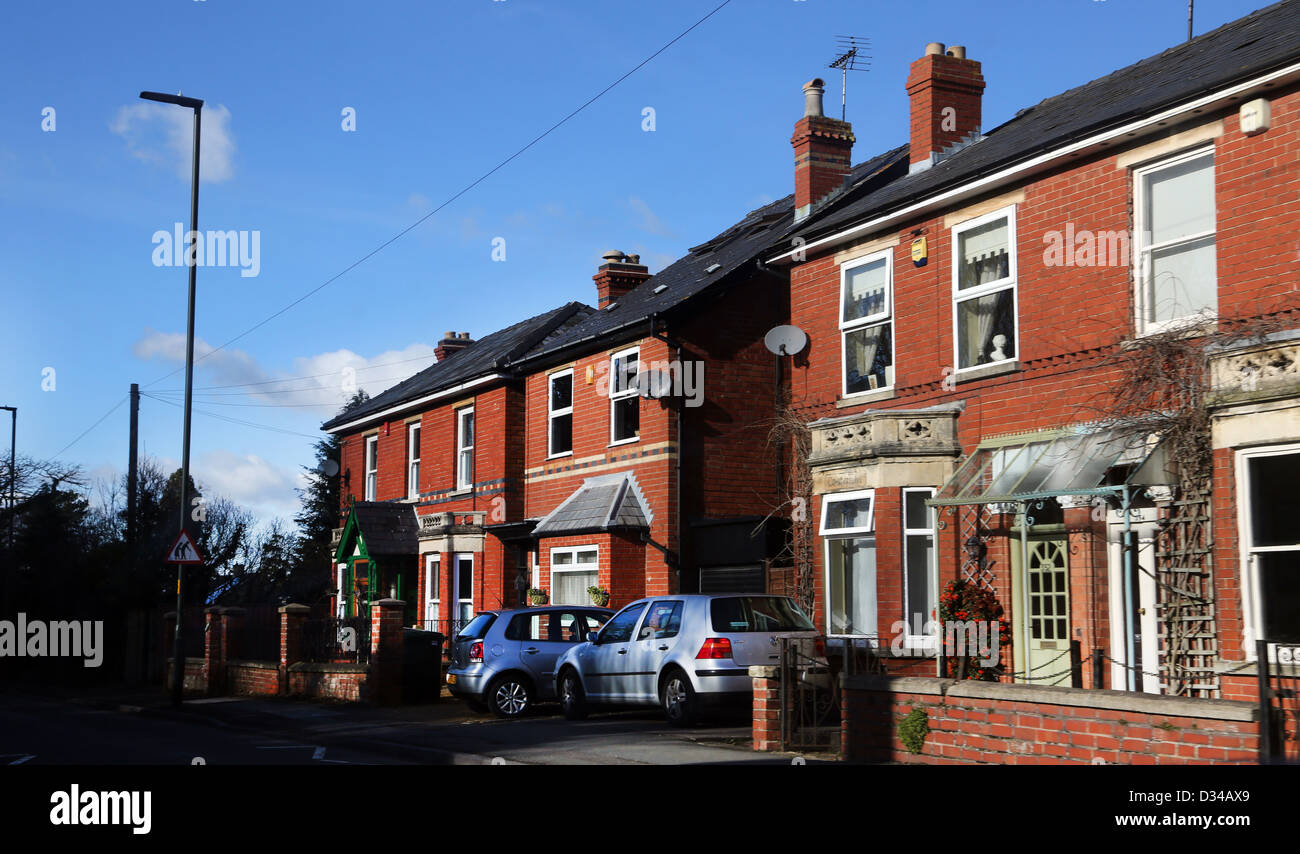 Maisons de briques rouges Cheltenham GLOUCESTERSHIRE Angleterre Banque D'Images