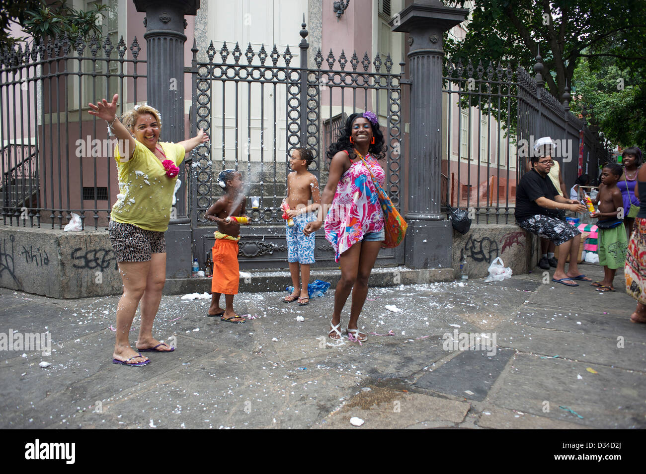 Vivre à nouveau au cours d'Carnaval de Rio Banque D'Images