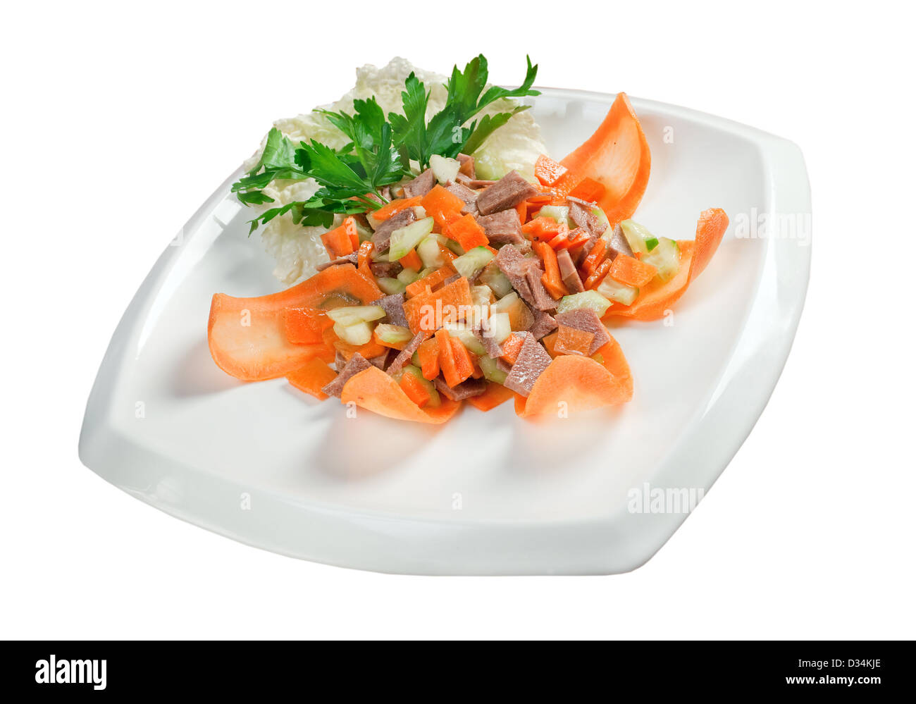 .La cuisine italienne salade saine de la langue de boeuf Banque D'Images