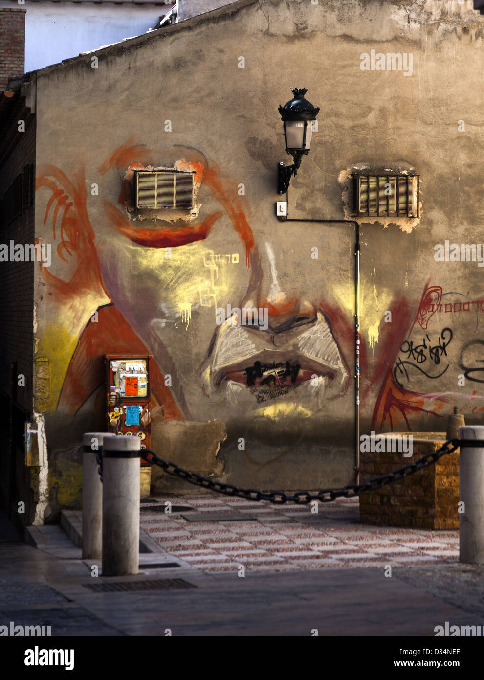 Street art est d'être trouvés partout sur Grenade Espagne Banque D'Images