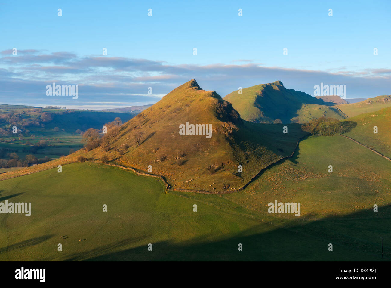 Parkhouse et Chrome Hill Peak District Banque D'Images