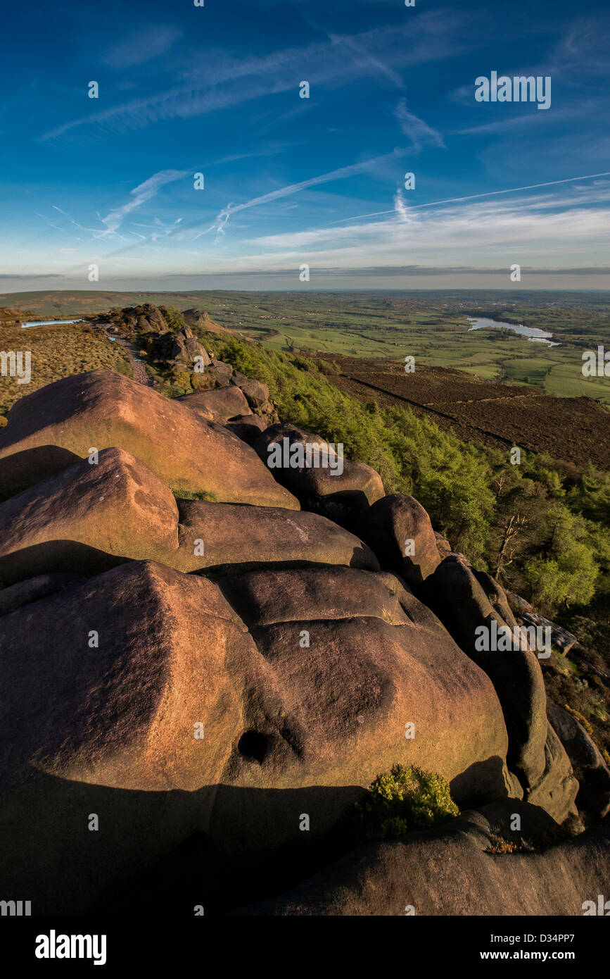 Les blattes Staffordshire Moorlands Parc national de Peak District Banque D'Images
