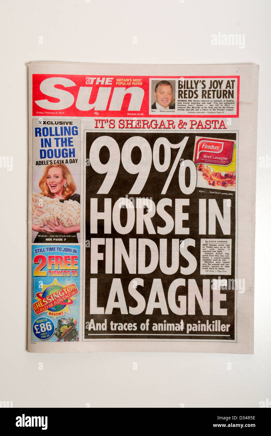 Le soleil News Paper.Page de titre. Banque D'Images