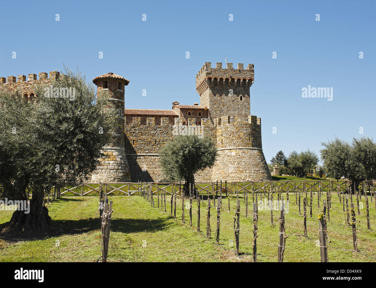 Castello di Amorosa Winery, Napa Valley, Californie, USA Banque D'Images