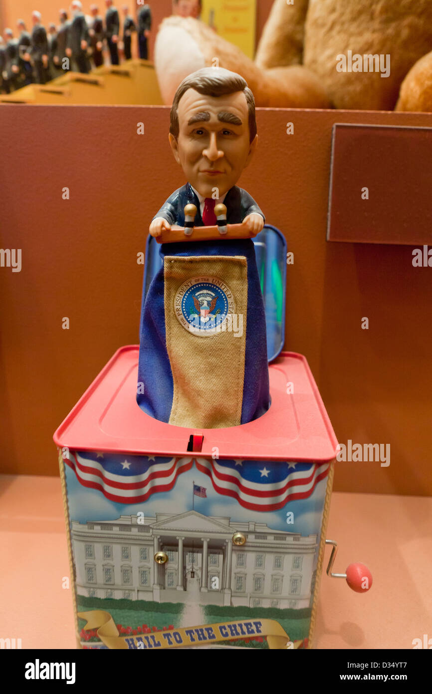 George W Bush Jack-in-the-box Banque D'Images