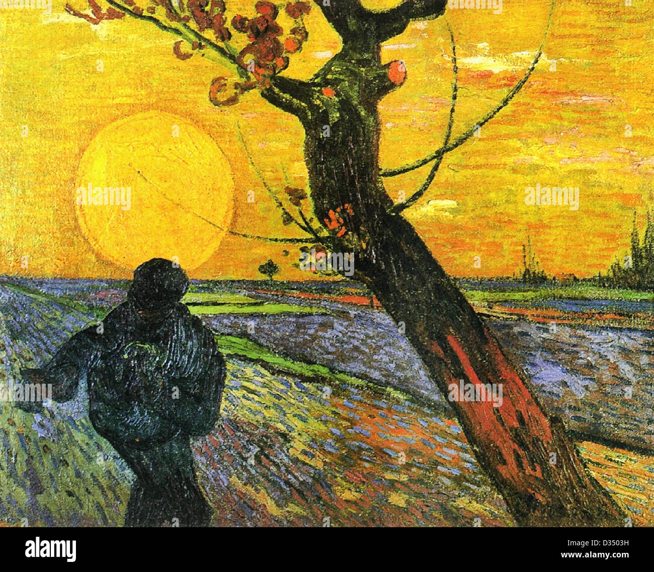 Vincent van Gogh, Semeur avec Couchant. 1888. Le postimpressionnisme. Huile sur toile. La Fondation Bührle, Zurich, Suisse. Banque D'Images