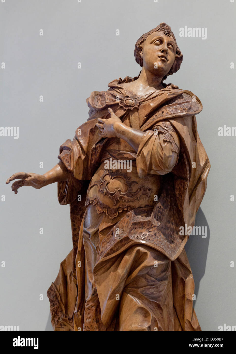 Saint, Allemand - sculpture en bois de tilleul, vers le milieu de 18e siècle Banque D'Images