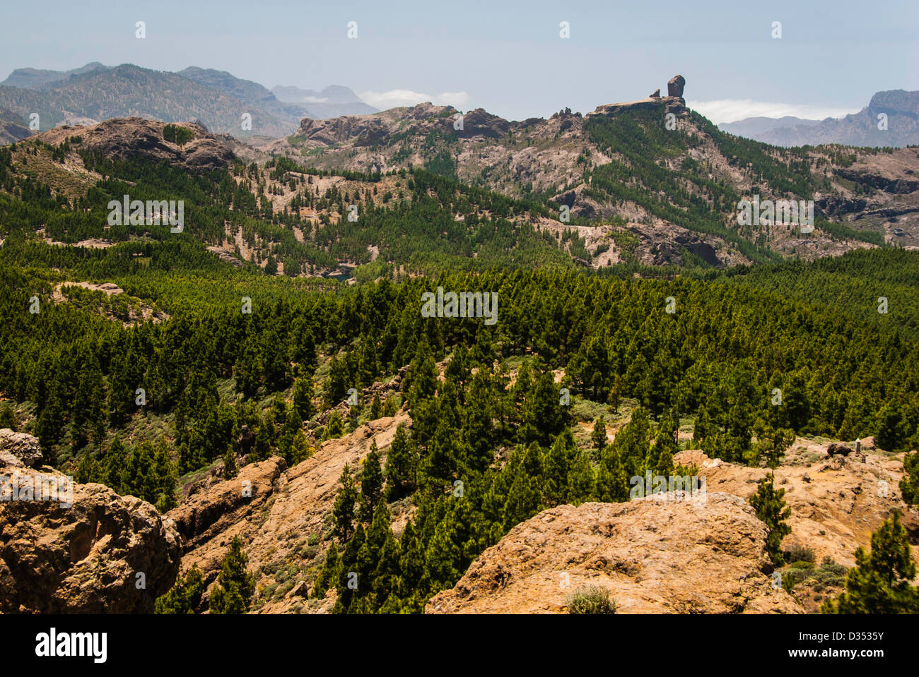 L'Espagne. Îles Canaries. Gran Canaria. Roque Nublo Banque D'Images