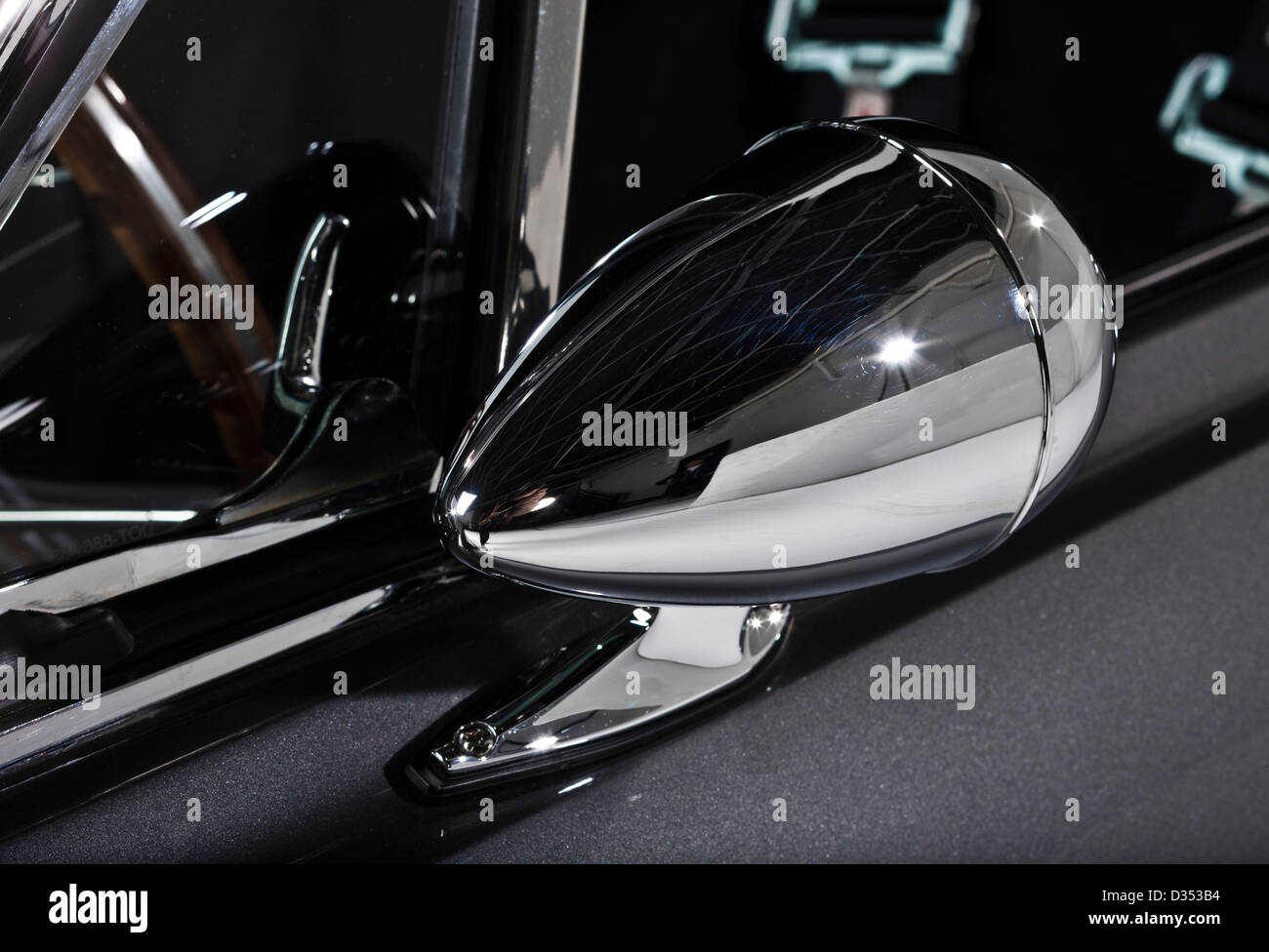 Classic vintage, wing mirror sur la Shelby Mustang GT350 Banque D'Images