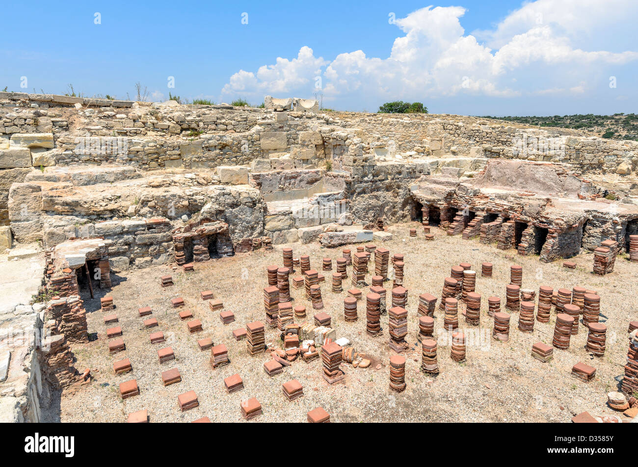 Ruines de l'ancienne ville de Kourion à Chypre Banque D'Images