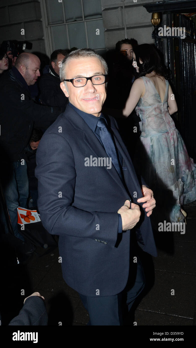 Le Charles Finch & pré-dîner Chanel BAFTA - Arrivées - Christoph Waltz - London, UK. Le 9 février 2013 Banque D'Images