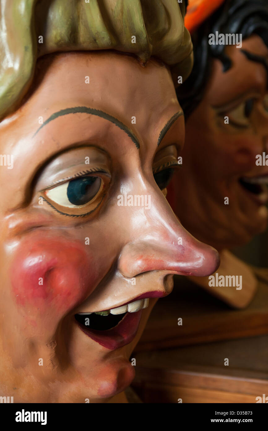 Les chefs Festival affiché au public avant leur utilisation traditionnelle du festival de Barcelone en Février. Banque D'Images