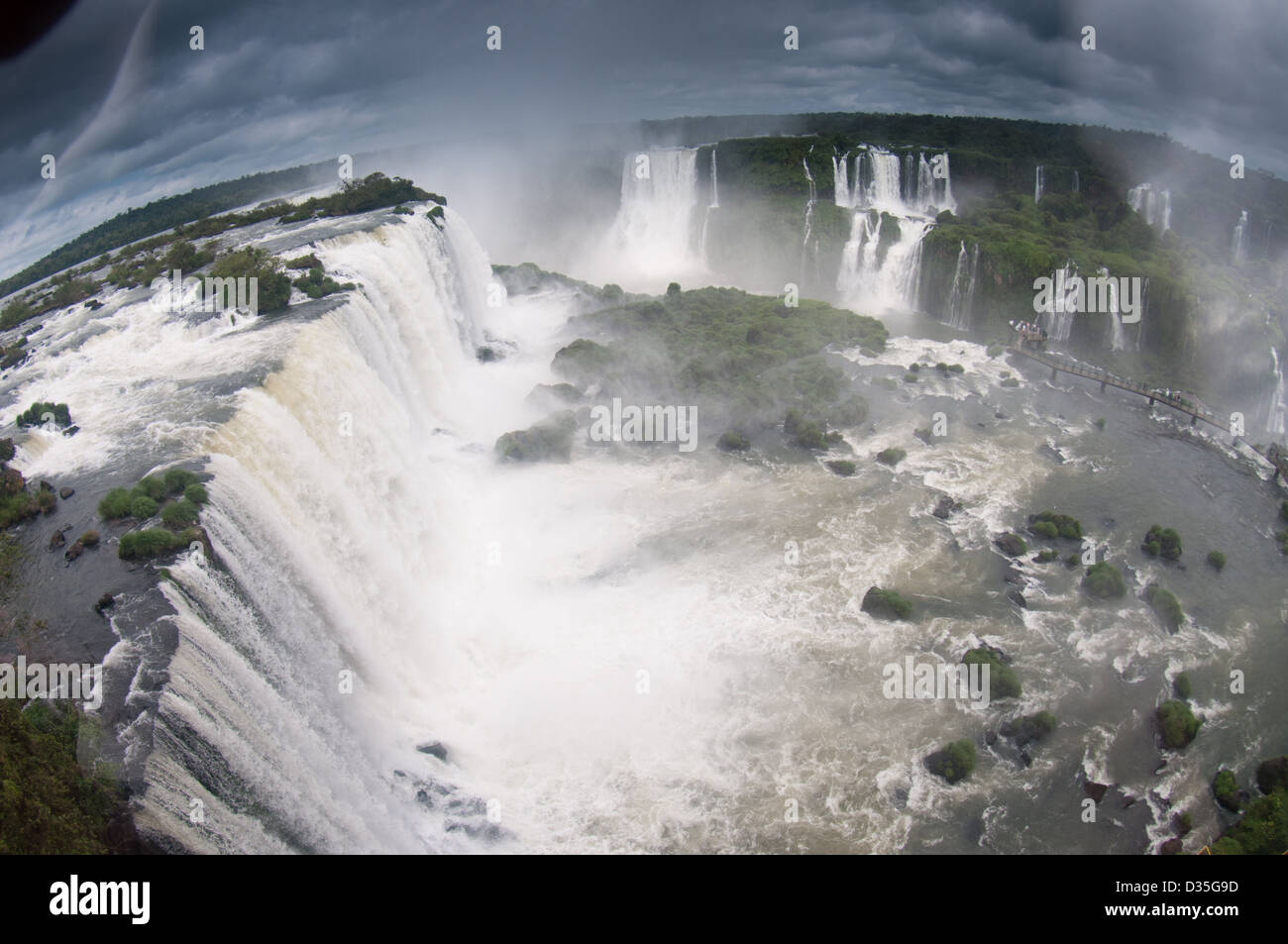 Iguassu Falls fish eye Banque D'Images