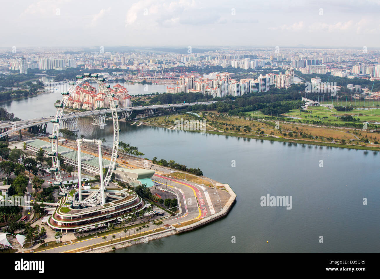 Vue de Marina Bay Sands, Singapour Banque D'Images