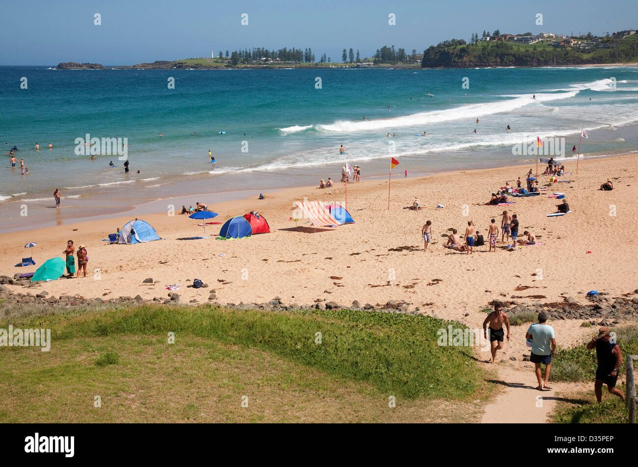 Plage de Bombo situé très près de la côte sud de la magnifique ville balnéaire de Kiama,région Illawarra South Coast NSW Australie Banque D'Images