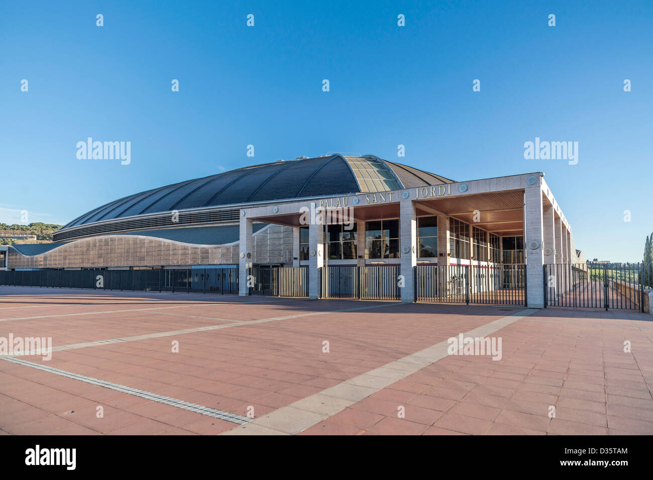 Palau Sant Jordi à Montjuic, Barcelone Banque D'Images