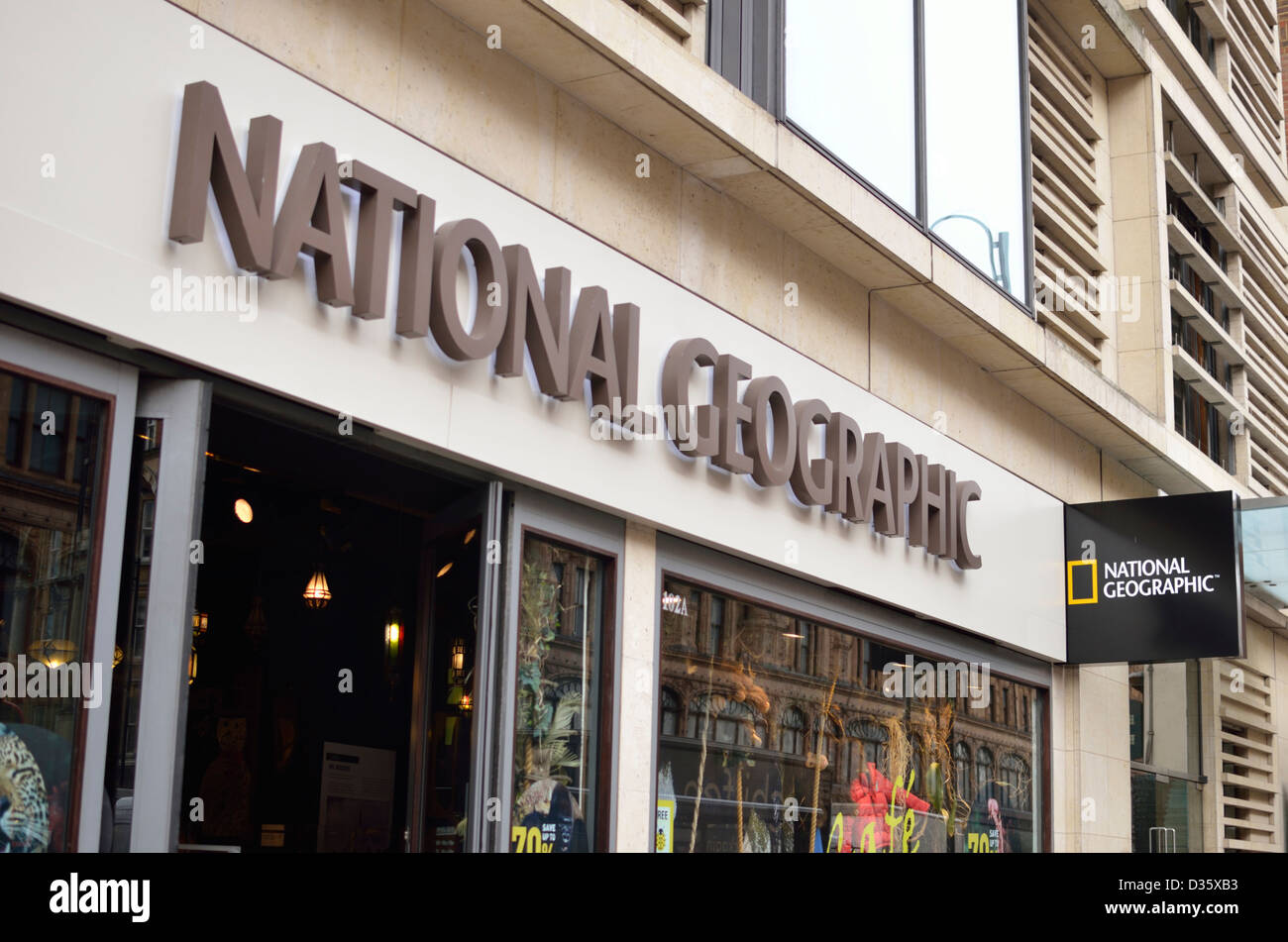 Le National Geographic Store en à Brompton Road, Knightsbridge, London, UK Banque D'Images