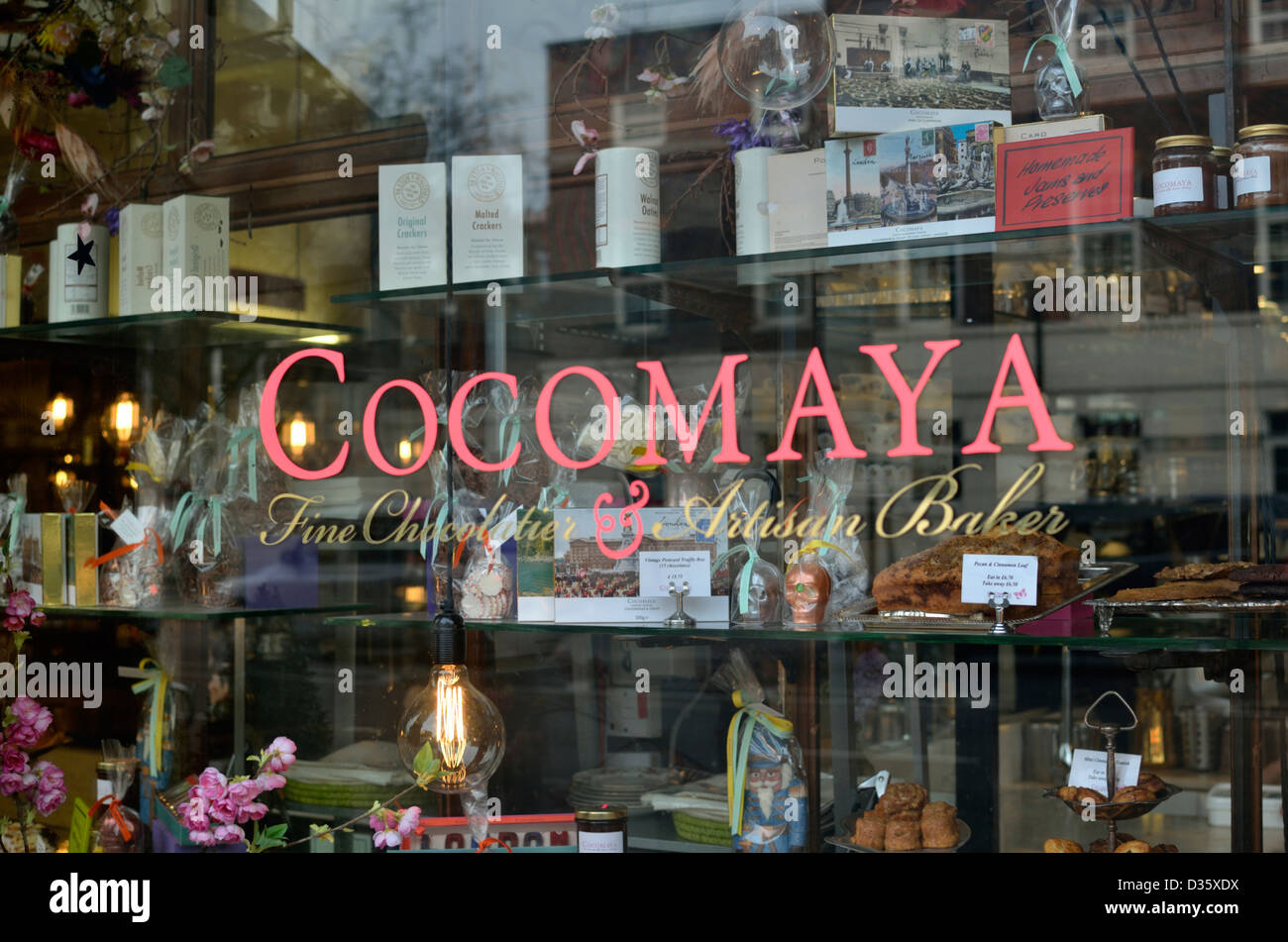 Fine Chocolatier Cocomaya et artisan boulanger à Brompton Road, Knightsbridge, London, UK Banque D'Images