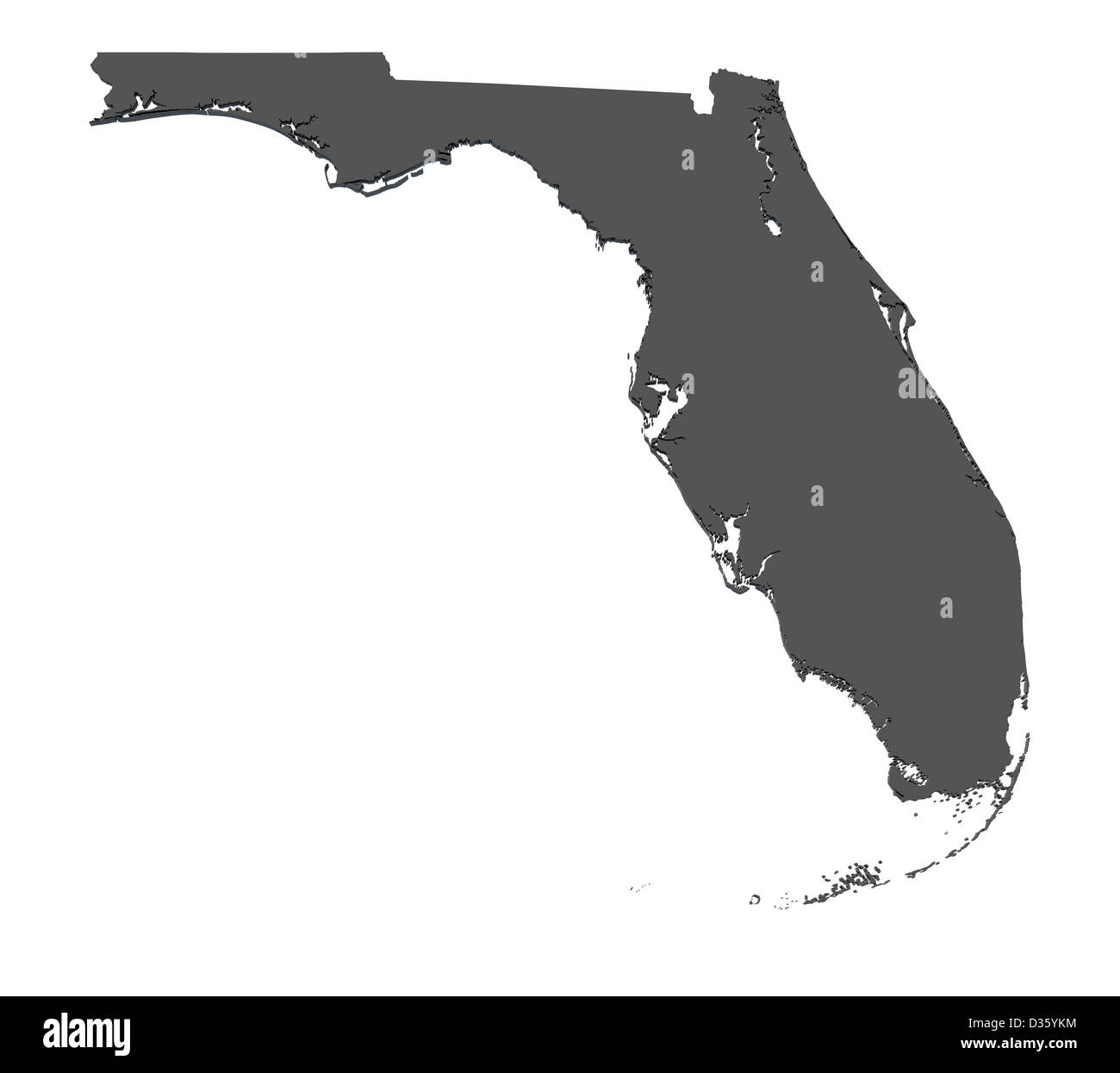 La carte, Florida, United, states, state, usa Banque D'Images
