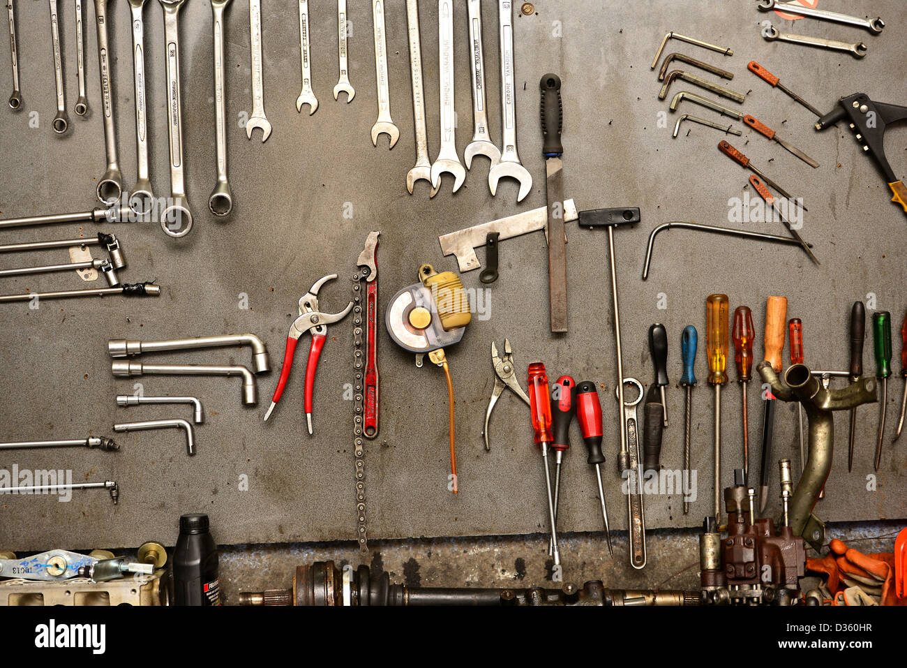 Outils de réparation et d'entretien automobile set Banque D'Images