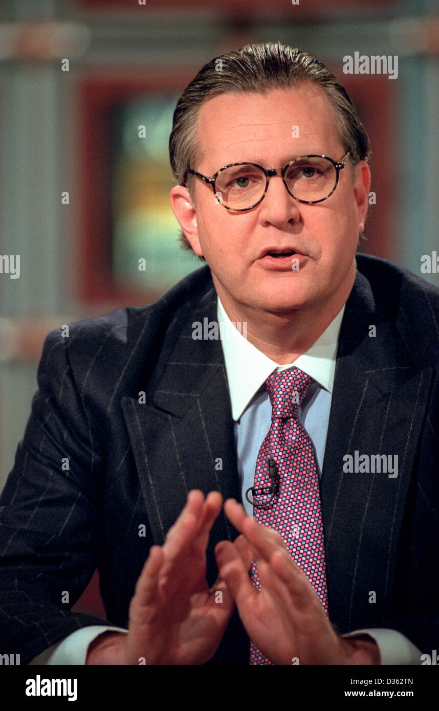 Porte-parole de l'Office de l'avocat indépendant, Charles Bakaly III au cours de la NBC Meet the Press, 22 novembre 1998 à Washington, DC. Banque D'Images