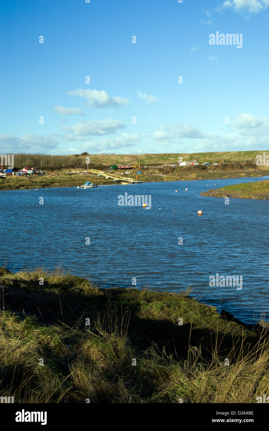 Estuaire de river rhymney cardiff South Wales UK Banque D'Images