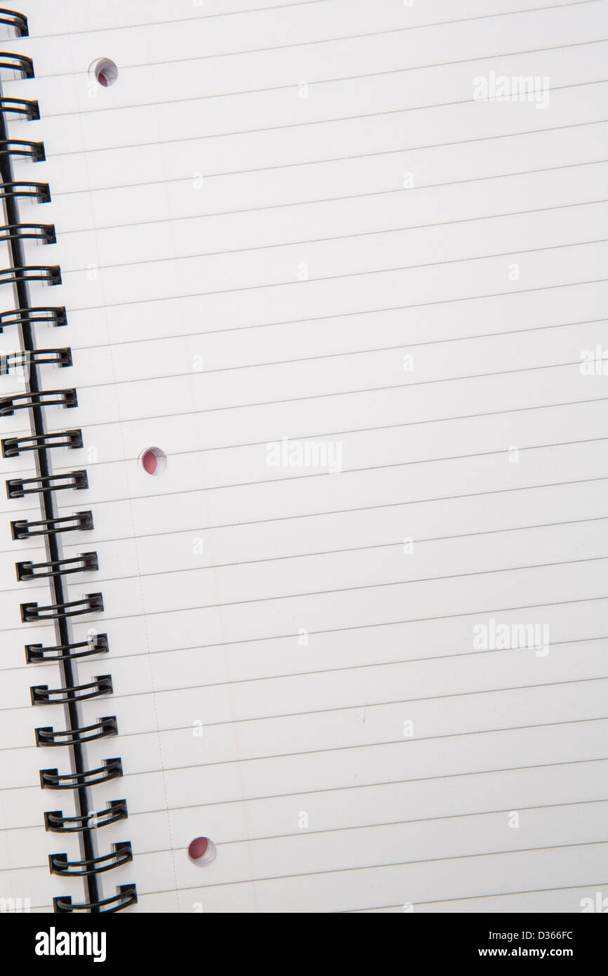 Bloc-notes vide Banque D'Images