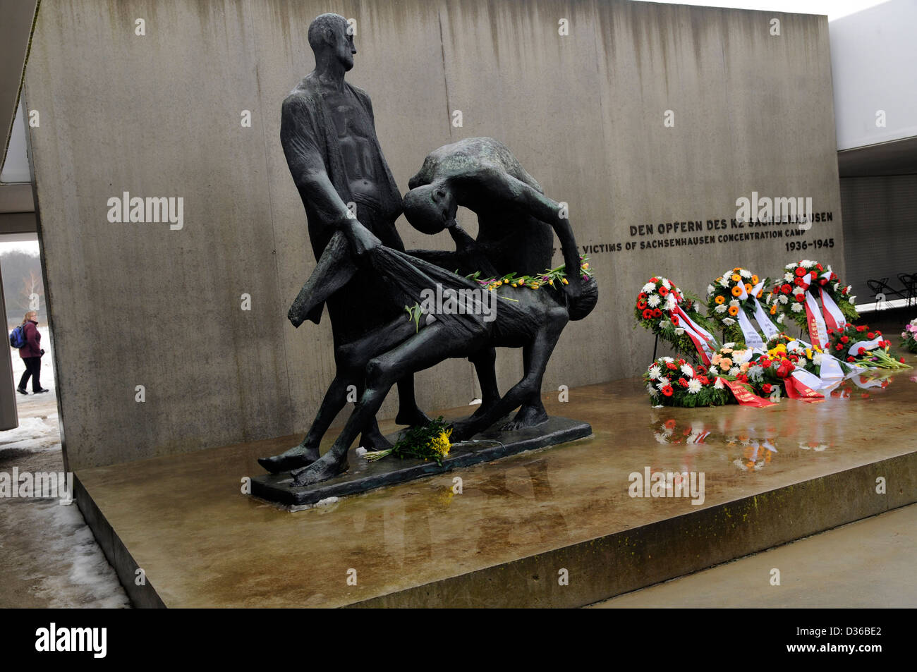 Mémorial du Camp de concentration de Sachsenhausen, Oranienburg, Berlin, Allemagne Banque D'Images