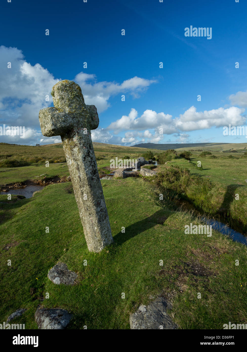 Windy Poster autrement connu comme Beckamoor traverser le parc national du Dartmoor Devon Uk. Banque D'Images Windy Poster autrement connu comme Beckamoor traverser le parc national du Dartmoor Devon Uk. Banque D'Images