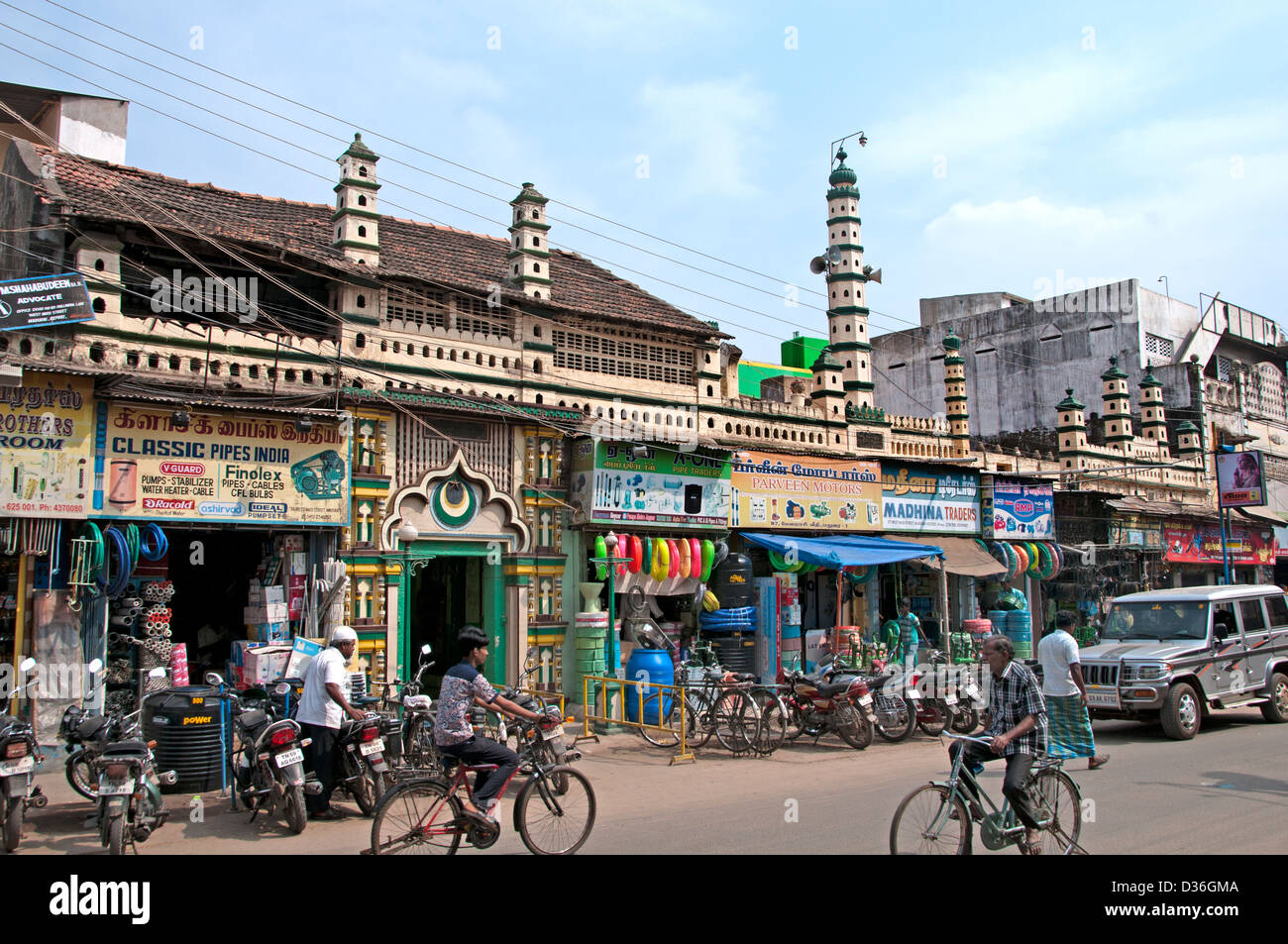 Inde Madurai Tamil Nadu Indian Town City Centre Banque D'Images