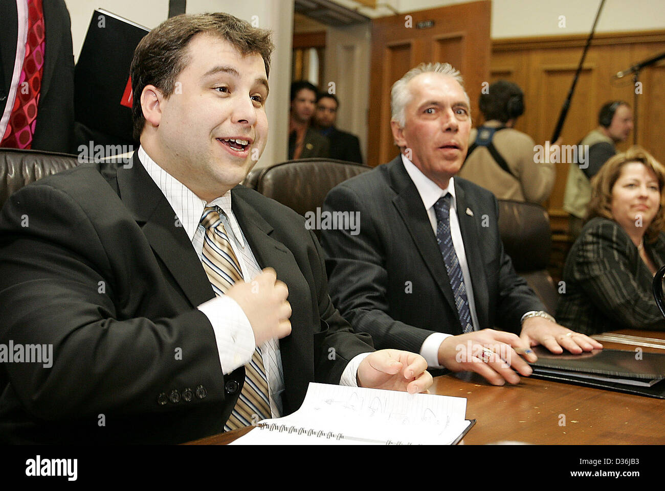 Rois-Rivière MNA et le chef de l'opposition officielle, Sébastien Proux Banque D'Images