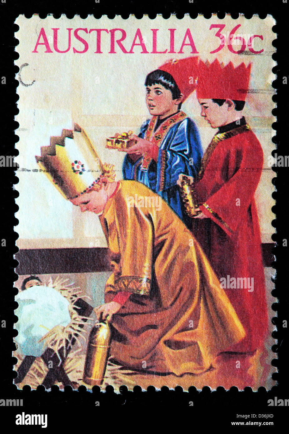 Noël, timbre-poste, l'Australie Banque D'Images
