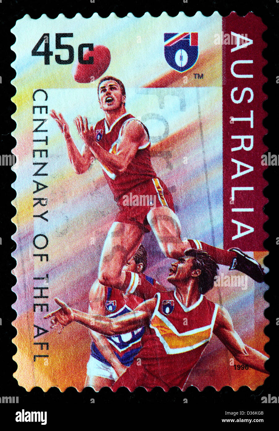 Brisbane Bears, Australian Football League centenaire, timbre-poste, l'Australie, 1996 Banque D'Images