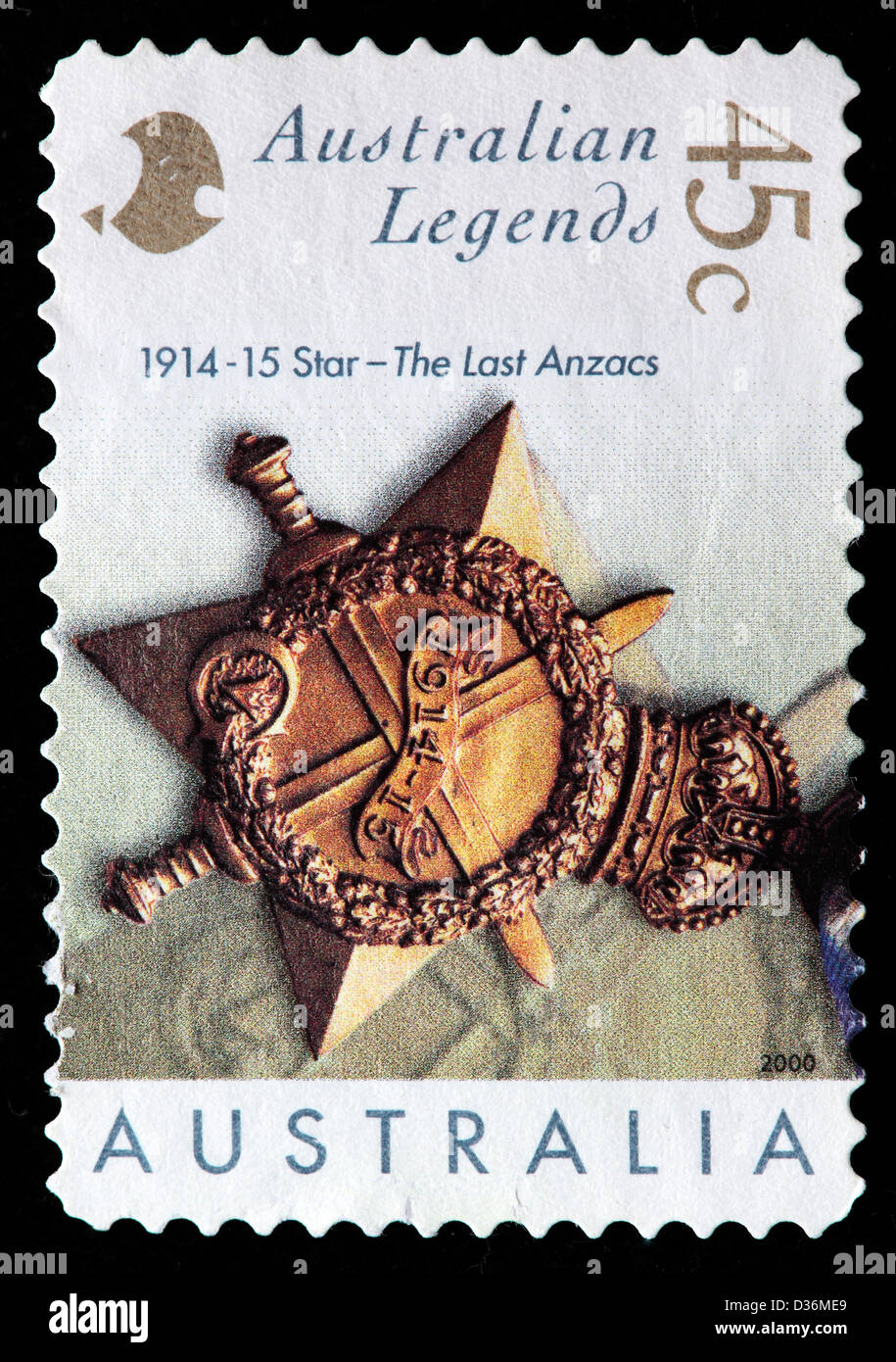 La dernière ou Anzac, timbre-poste, l'Australie, 2000 Banque D'Images