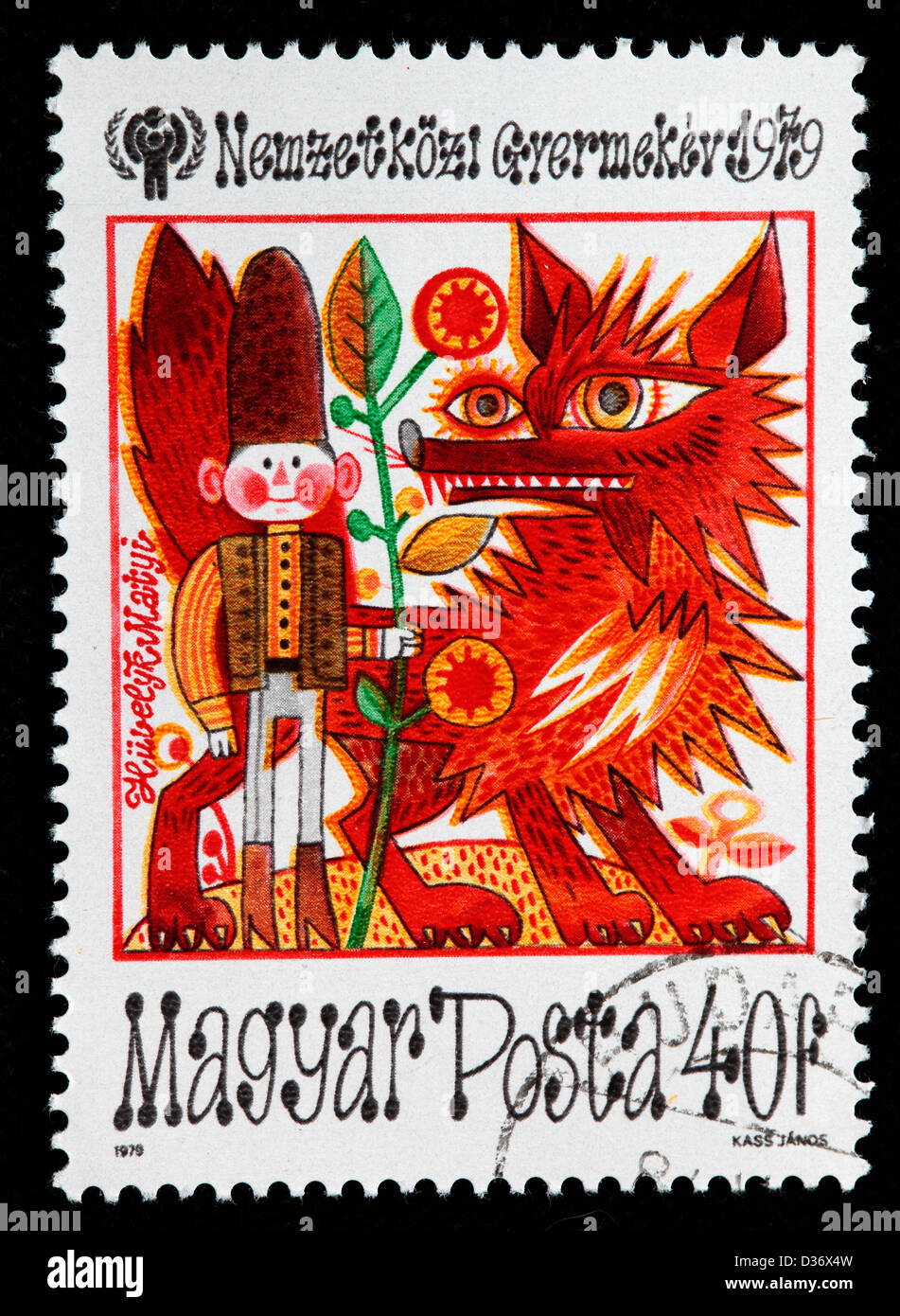 Tom Pouce, timbre-poste, Hongrie, 1979 Banque D'Images Tom Pouce, timbre-poste, Hongrie, 1979 Banque D'Images