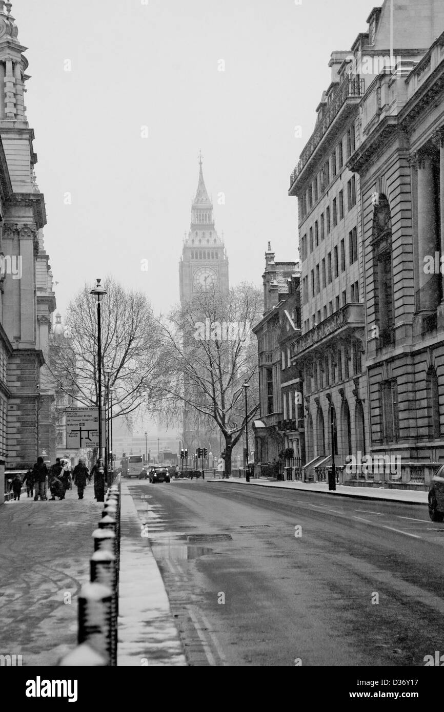 Londres Angleterre en hiver Banque D'Images