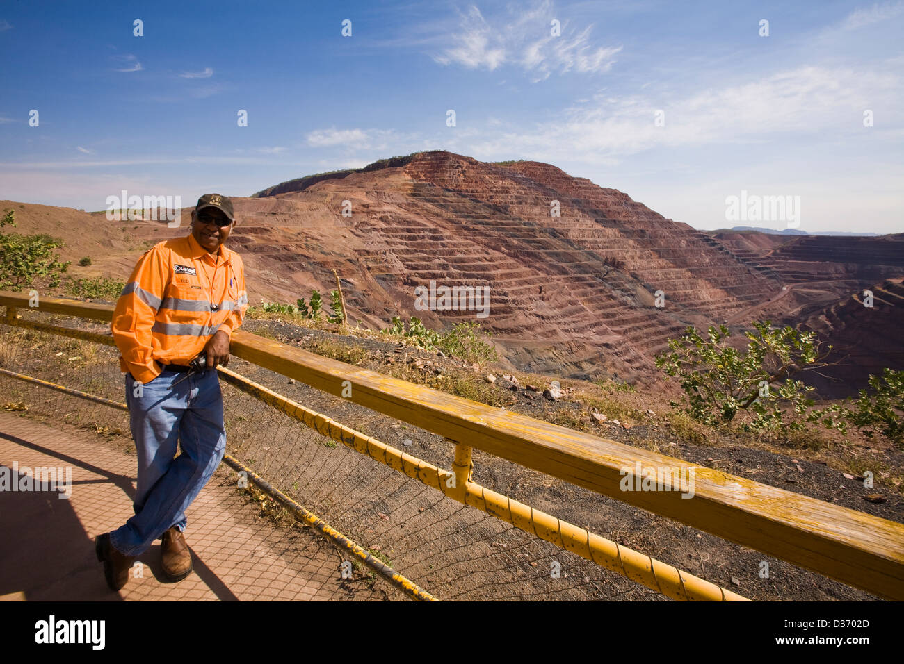 Ted Hall, effectue des visites à Rio Tinto's Argyle Diamond Mine, au sud de Kununnura, à l'est région de Kimberley, en Australie occidentale. Banque D'Images