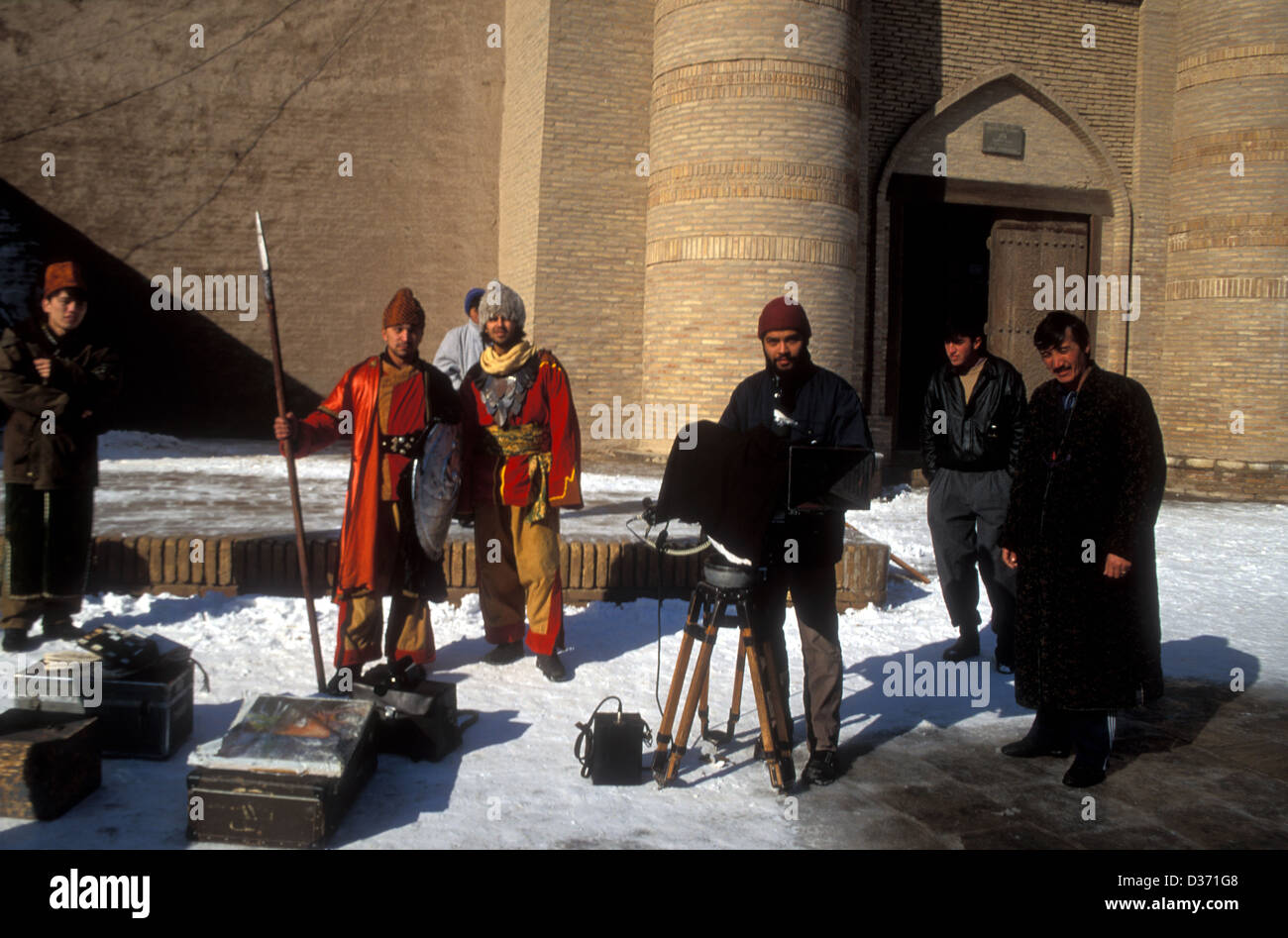 Tournage d'un film dans la ville de Khiva, Ouzbékistan Banque D'Images