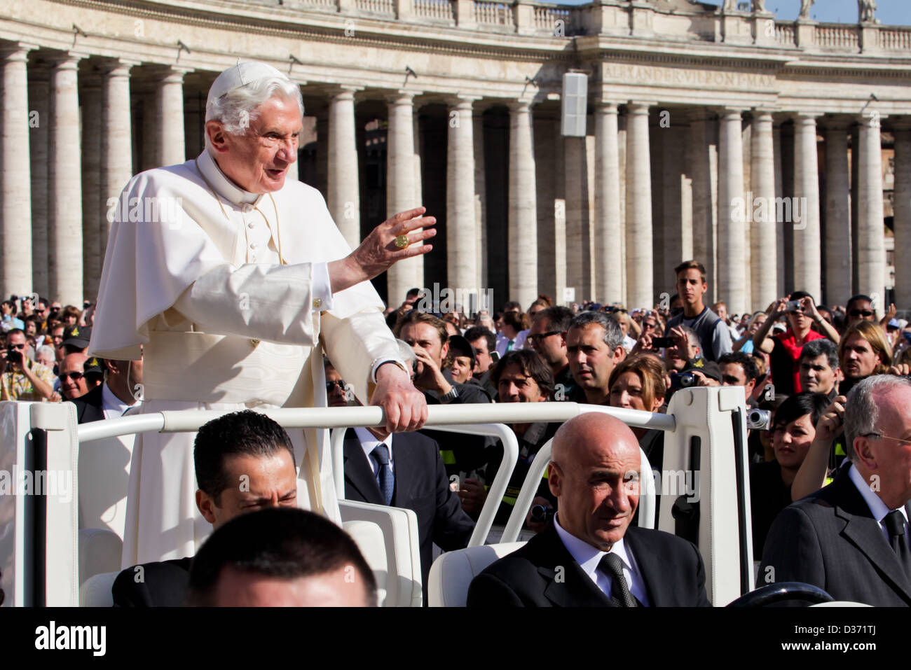 Le pape un mercredi matin au Vatican avant une audience papale Banque D'Images