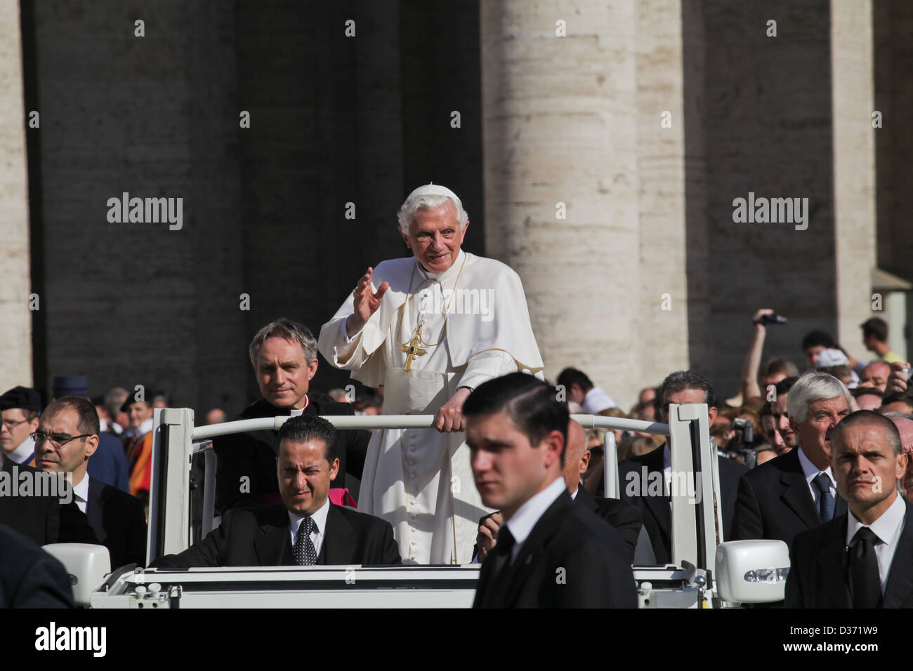 Le pape Benoît XVI au cours d'une audience papale un mercredi matin au Vatican Banque D'Images