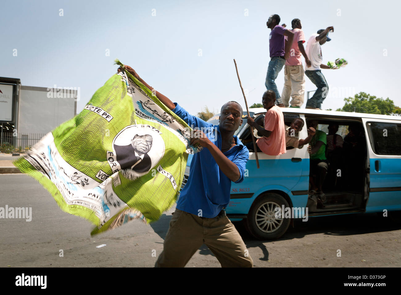 Des élections présidentielles et parlementaires se sont tenues en Zambie (2011) Banque D'Images