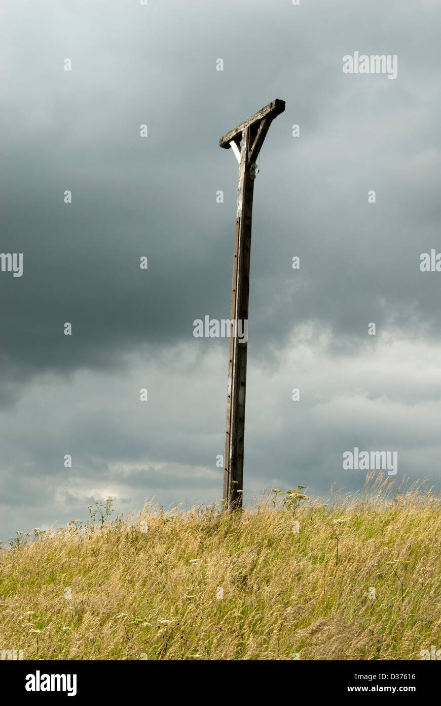 Combe Gibbet, Inkpen Hill, West Berkshire, Angleterre, Grande-Bretagne, Royaume-Uni, Europe. Banque D'Images