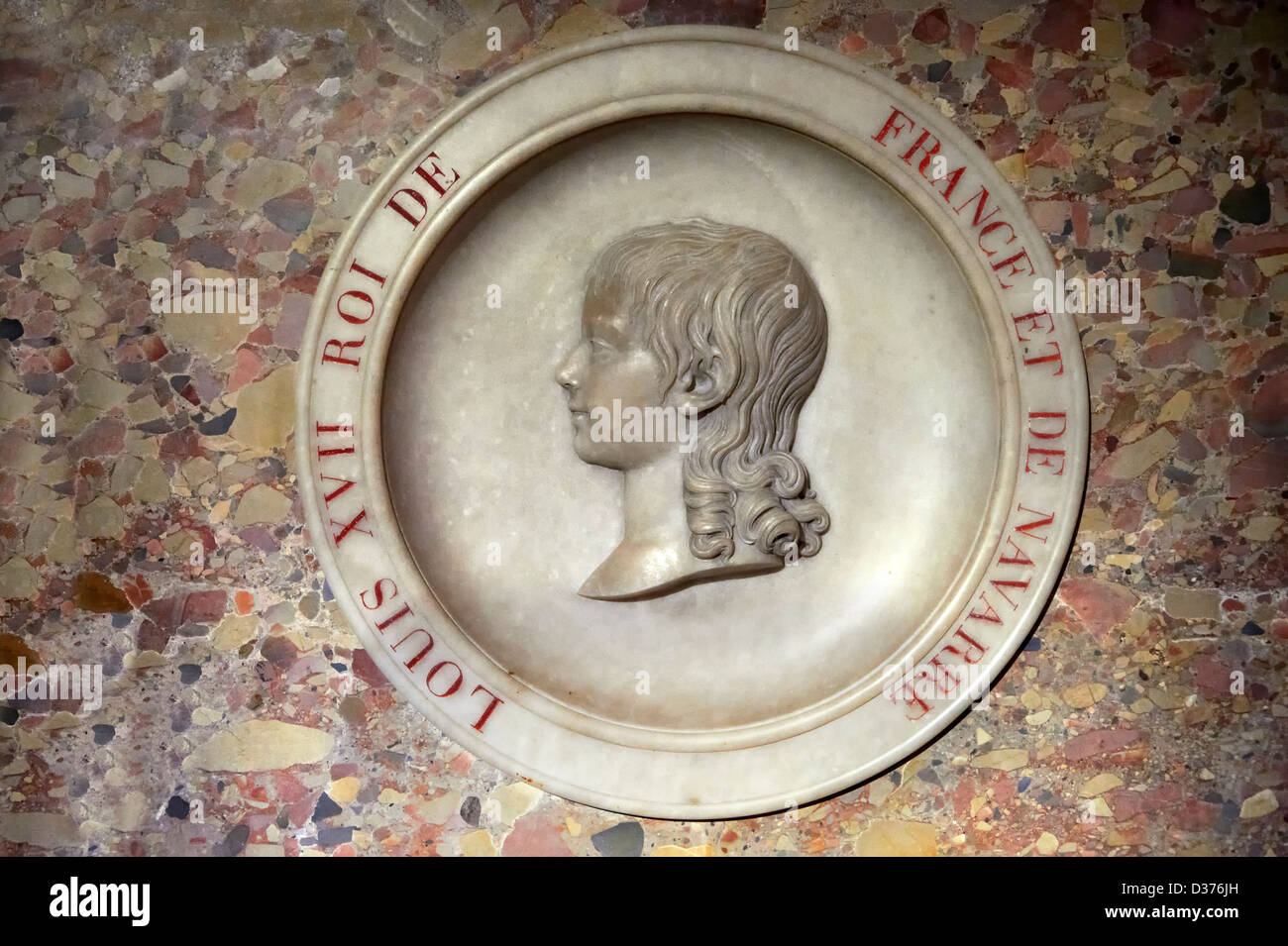 Le tombeau de Louis XVII (1785 - 1795) Basilique Cathédrale de Saint Denis , Paris France Banque D'Images